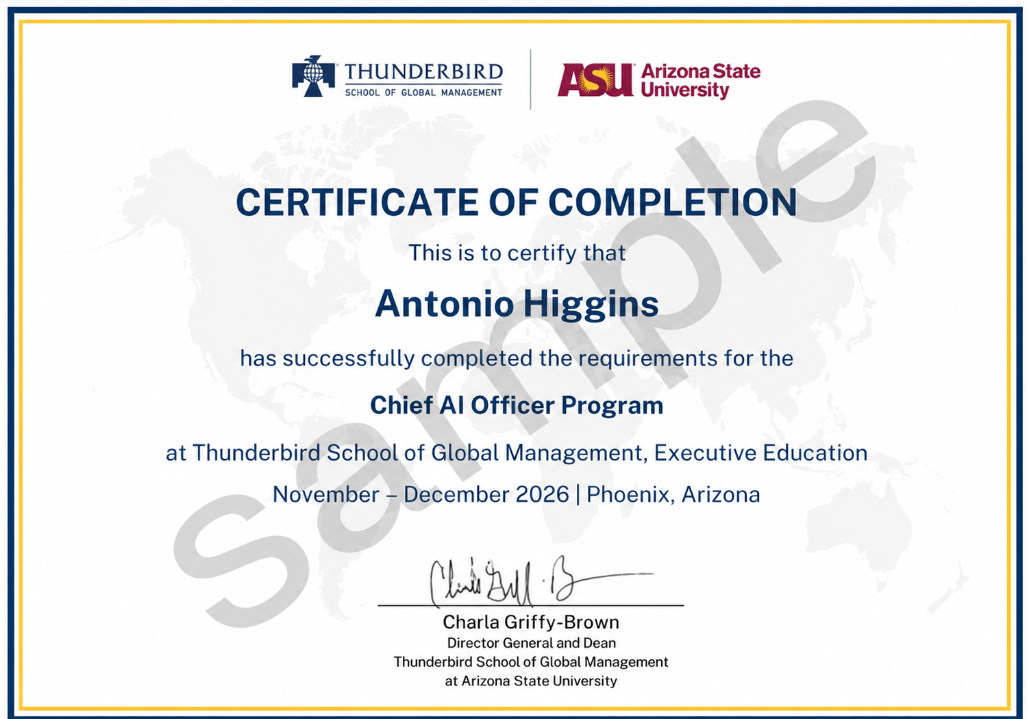 Sample Certificate